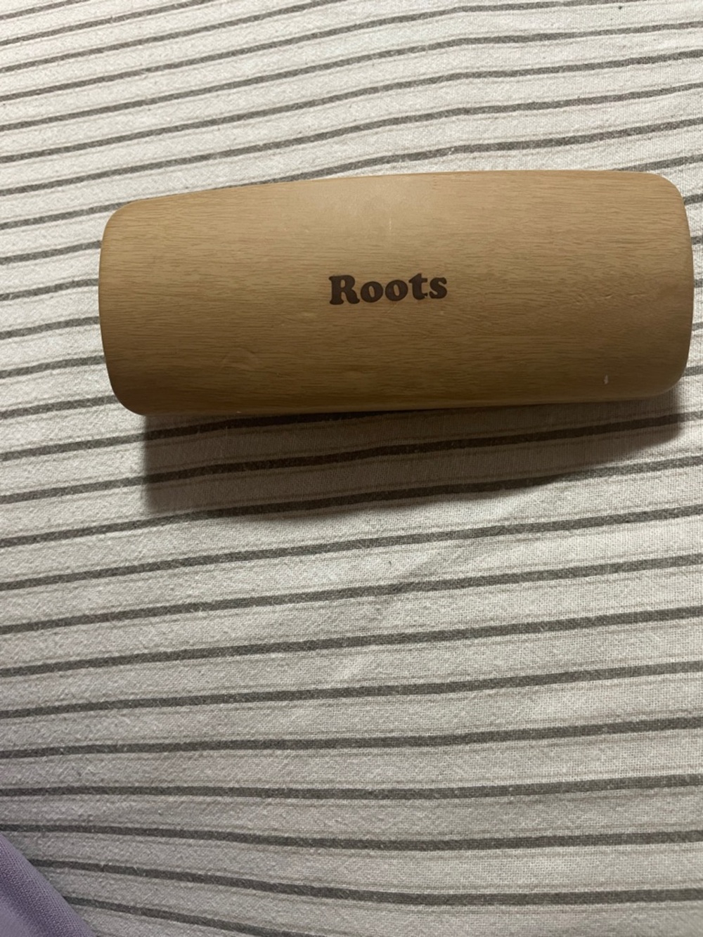 Roots Wooden Eyewear Case in Light Brown